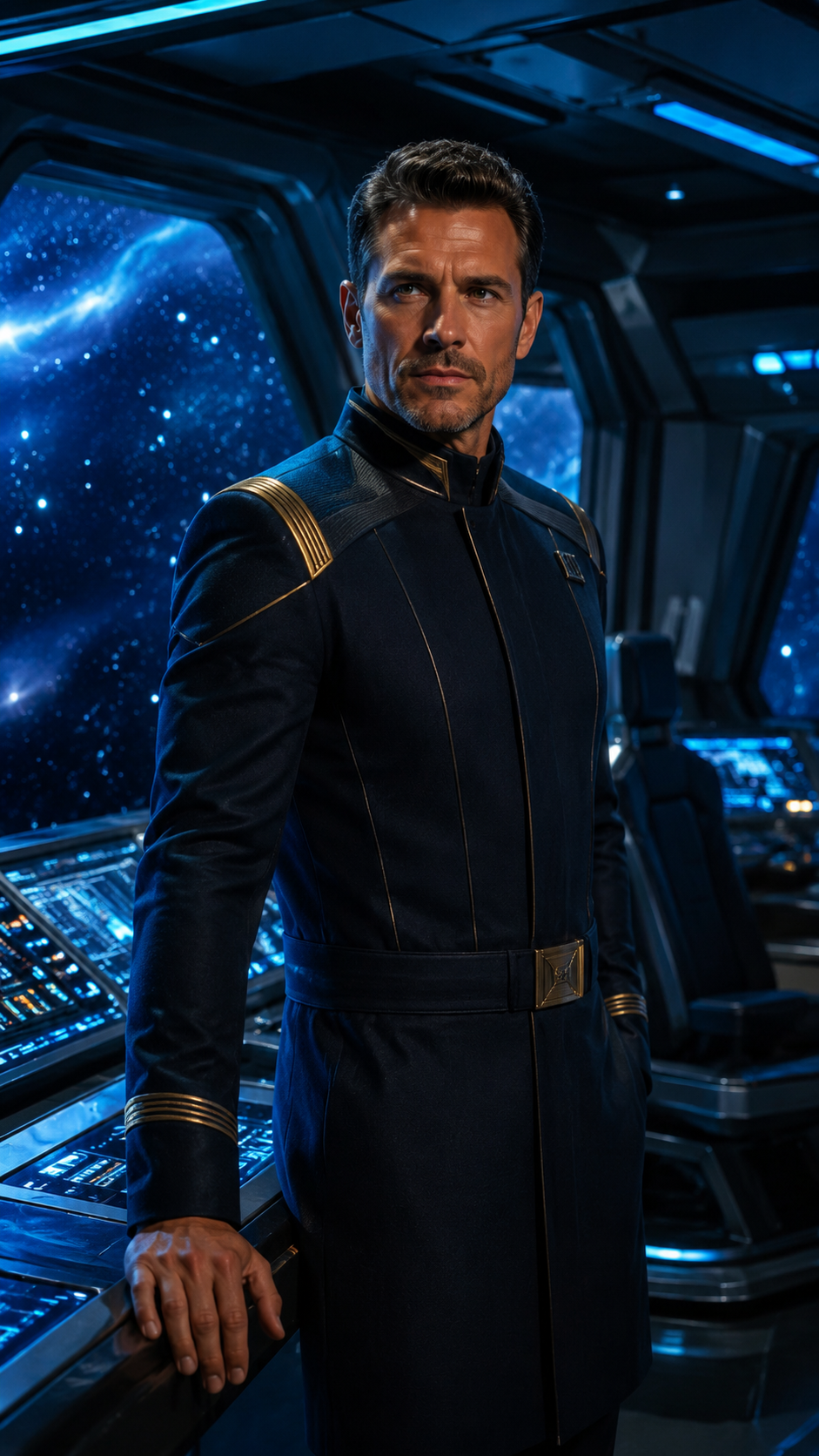 星际舰长太空写真_Space Captain Portrait